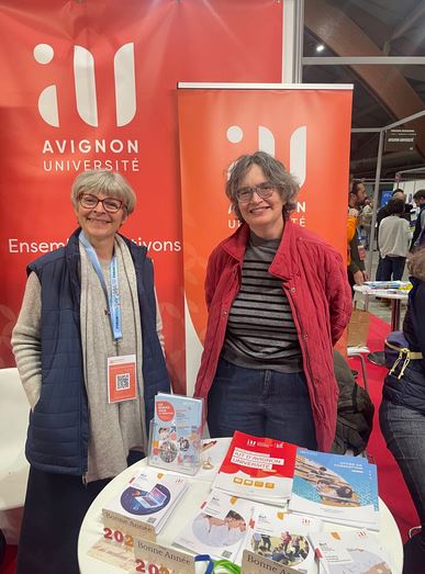 Visuel représentant Delphine BLANKE, Cheffe de département de la spécialité se rapportant au BUT Science des Données et Anne MAURAND-VALET, Directrice de l'IUT d'Avignon Université.